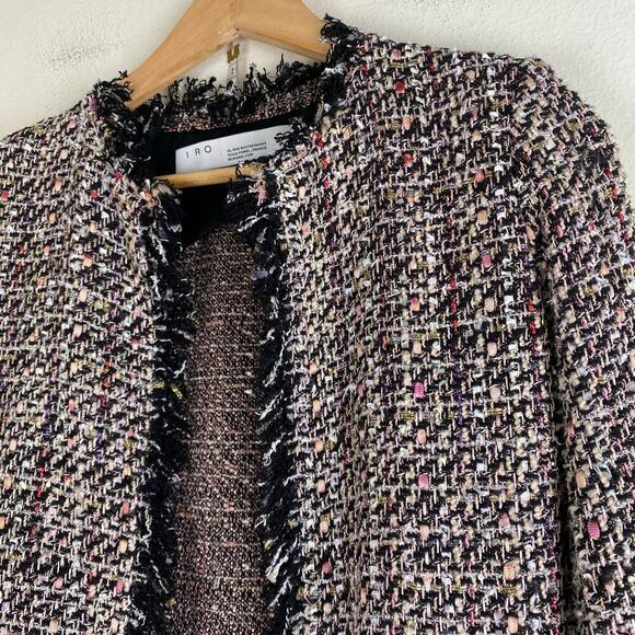 IRO Shavadispe Tweed Blazer Size 2 or 34 Black Multi Lady Jacket Maximalist Prep - Picture 7 of 13